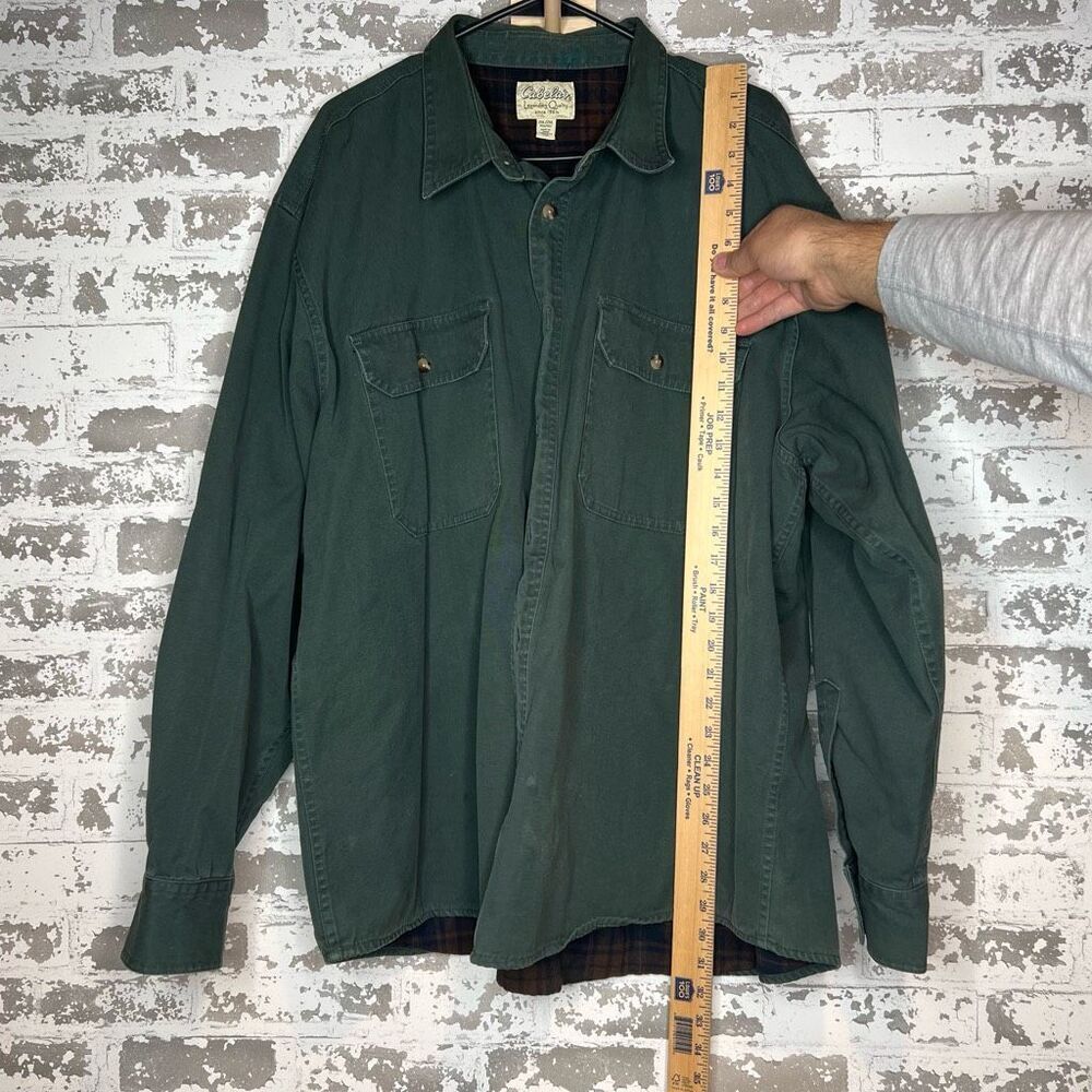 Vintage Cabelas Flannel Lined Button Down - image 5